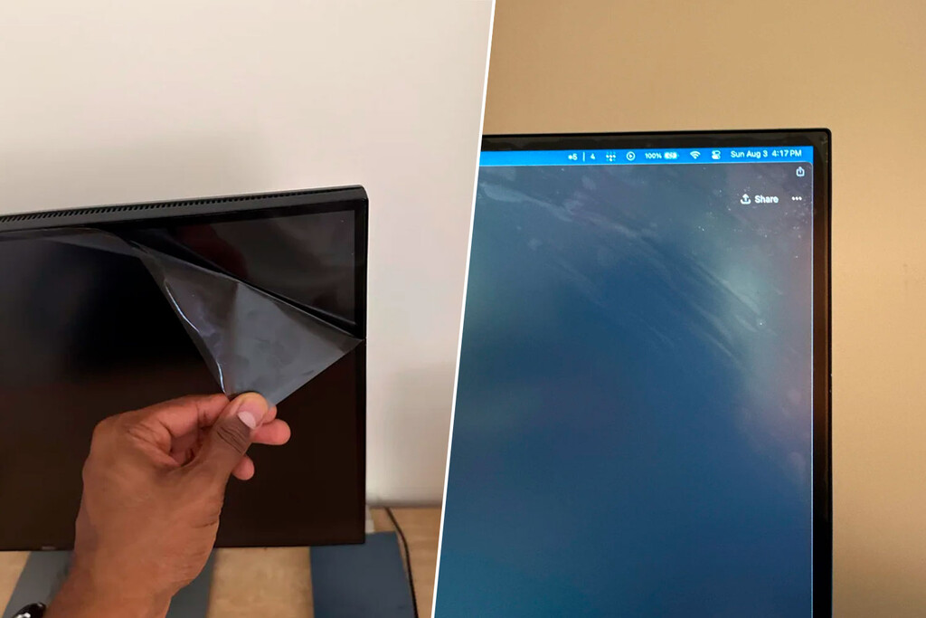 «Me odio a mí mismo»: cuando un hombre quitó el plástico protector a su monitor se dio cuenta de que no era el plástico protector